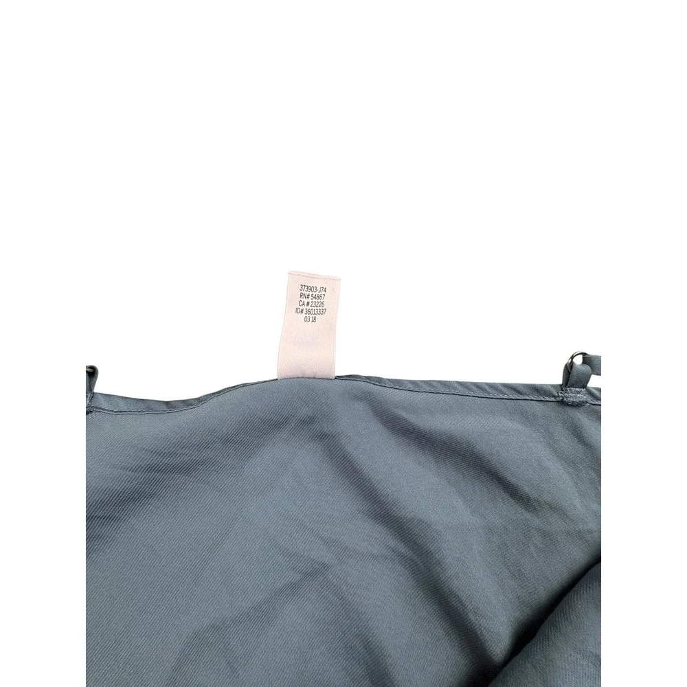 Victoria's Secret Gray Lace Trim Satin Slip Chemise‎ Nightgown Women M